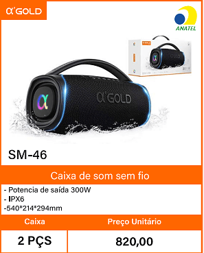 Caixa de som sem fio - Caixa 2PCS Preco Unitario 820,00