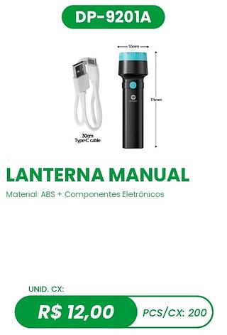 LANTERNA MANUAL 200PÇ=12$
