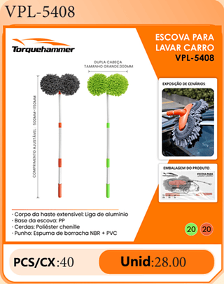 ESCOVA PARA LAVAR CARRO PCS/CX:40 Unid:28.00