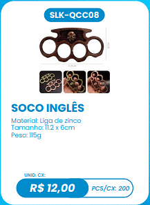 SOCO INGLÊS UNID. CX: R$ 12,00 PCS/CX: 200