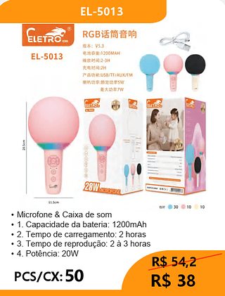 MICROFONE PCS/CX:50 R$38
