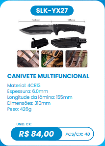 CANIVETE MULTIFUNCIONAL UNID. CX: R$ 84,00 PCS/CX: 40