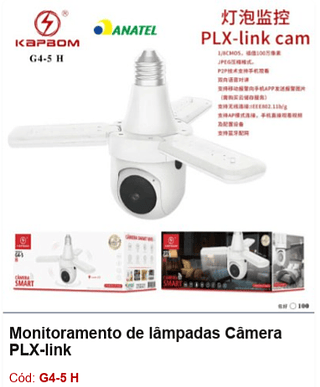 Monitoramento de lâmpadas Câmera PLX-link R$ 53,1 PCS/CX:100