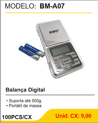 Balança Digital 100PCS/CX Unid. CX: 9,00