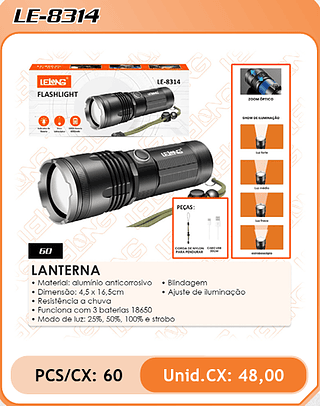 LANTERNA 60PÇ=48$