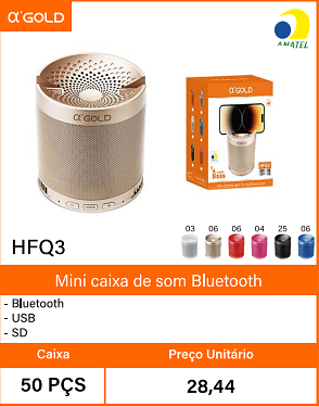 Mini caixa de som Bluetooth Caixa 50 PCS Preco Unitario 28,44