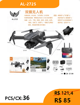 Drone PCS/CX:36 R$ 85