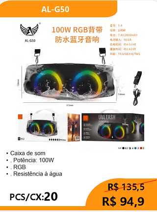 Caixa de som PCS/CX:20 R$94,9