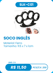 SOCO INGLÊS UNID. CX: R$ 11,50 PCS/CX: 200