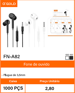 Fone de ouvido - Caixa 1000 PCS Preco Unitario 2,80