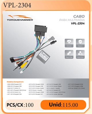 CABO PARA MULTIMIDIA PCS/CX:100 Unid:115.00