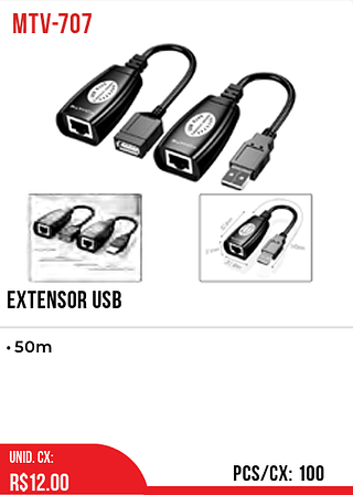 EXTENSOR USB 100pç=12$