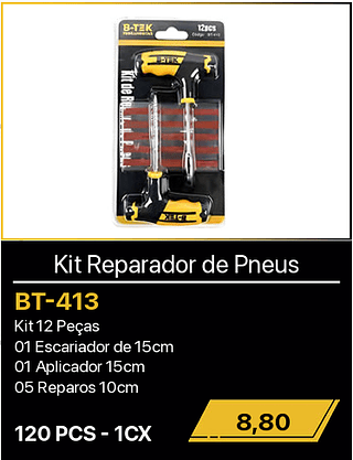 Kit Reparador de Pneus 120PCS R$8,80