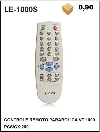 CONTROLE REMOTO PARABOLICA VT 1000 PCS/CX:200=0.9$