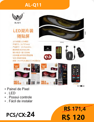 Painel de Pixel PCS/CX:24 R$ 120