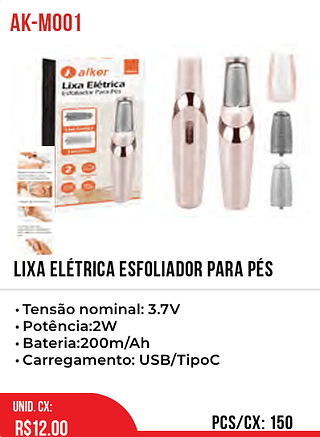 Lixa Elétrica Esfoliador Para Pés 150pç=12$