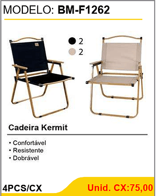 Cadeira Kermit 4PCS/CX Unid. CX:75,00