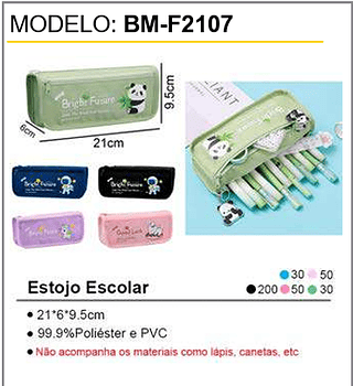 Estojo Escolar 360PCS/CX Unid.CX:7,80