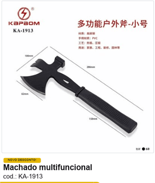 Machado multifuncional R$ 16,2 PC/CX:60