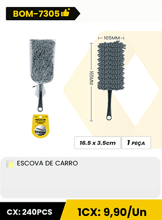 ESCOVA DE CARRO CX: 240PCS 1CX: 9,90/Un
