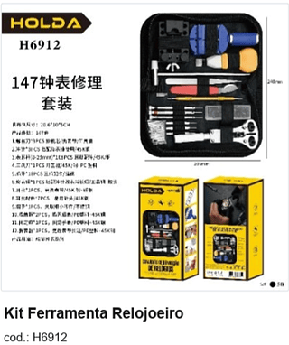 Kit Ferramenta Relojoeiro R$ 31,5 PC/CX:50