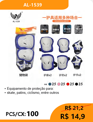 Equipamento de proteção PCS/CX: 100 R$ 14,9