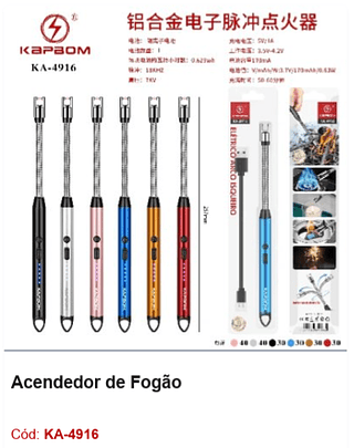Acendedor de Fogão R$ 9 PCS/CX: 200