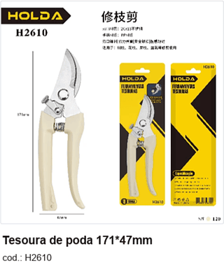 Tesoura de poda 171*47mm R$ 7,83 PC/CX:120
