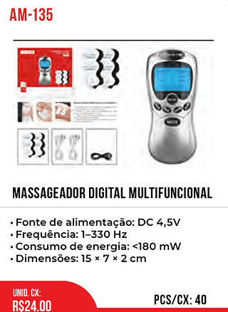 Massageador Digital Multifuncional 40pç=24$