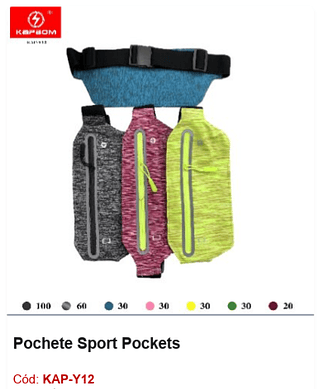 Pochete Sport Pockets R$ 8,1 PCS/Cx: 300