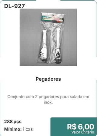 Pegadores 288 pçs R$ 6.00