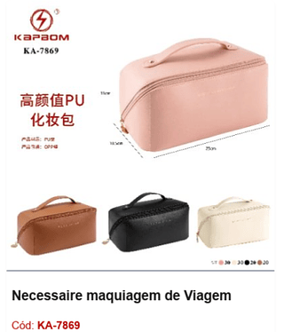 Necessaire maquiagem de Viagem R$ 10,8 PCS/Cx: 100