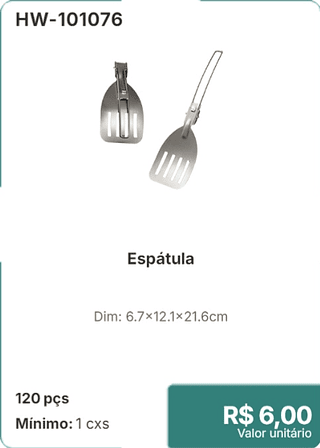 Espátula 120 pçs R$ 6.00