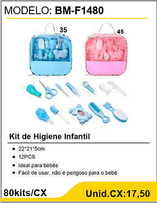 Kit de Higiene Infantil 80kits/CX Unid.CX:17,50