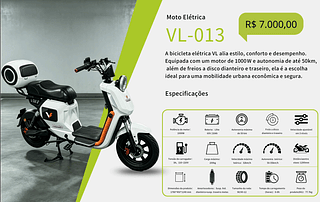 Moto Eletrica R$ 6300.00