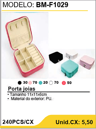 Porta joias 240PCS/CX Unid.CX: 5,50
