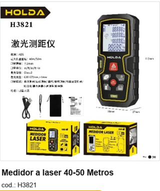 Medidor a laser 40-50 Metros R$ 97,2 PC/CX:50