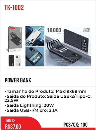 Power Bank 100pç=37$