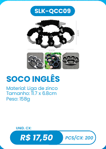 SOCO INGLÊS UNID. CX: R$ 17,50 PCS/CX: 200