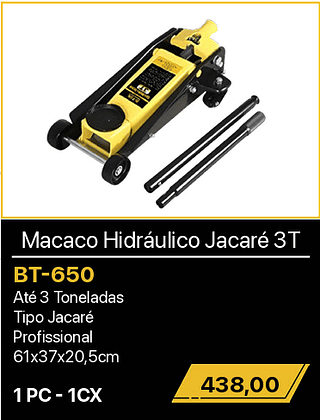 Macaco Hidráulico Jacaré 3T 1PC R$438,00