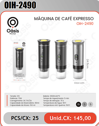 MAQUINA DE CAFE EXPRESSO PCS/CX:25 Unid.CX:145,00