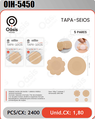 TAPA-SEIOS PCS/CX: 2400 Unid.CX: 1,80