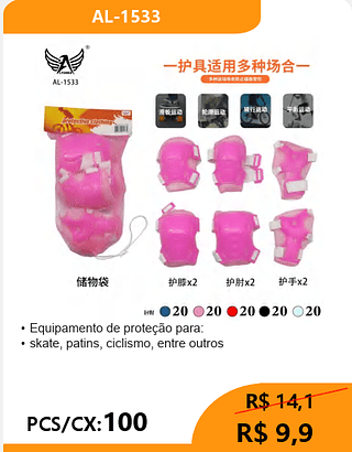 Equipamento de proteção PCS/CX:100 R$ 9,9