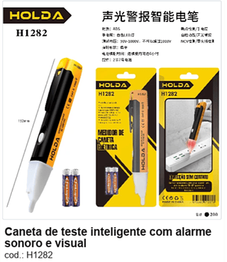 Caneta de teste inteligente com alarme sonoro e visual R$ 5,4 PC/CX:200