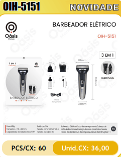 BARBEADOR ELETRICO PCS/CX: 60 Unid.CX: 36,00