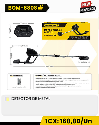 DETECTOR DE METAL CX: 10PCS 1CX: 168,80/Un