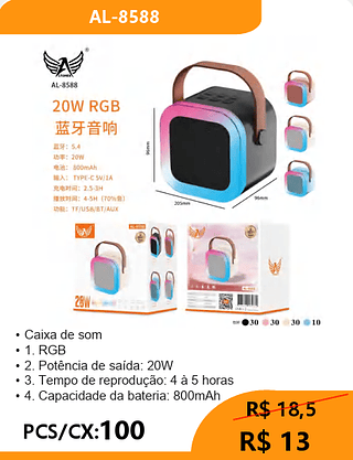 Caixa de som PCS/CX:100 R$13