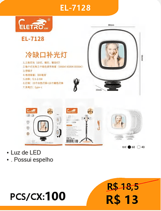 LUZ LED PCS/CX:100 R$13