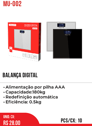 BALANÇA DIGITAL 10PÇ=28$