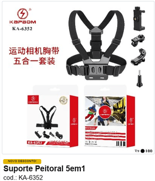 Suporte Peitoral 5em1 R$ 15,3 PC/CX:100